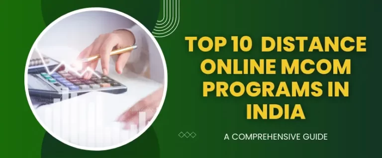 top distance m.com colleges in india