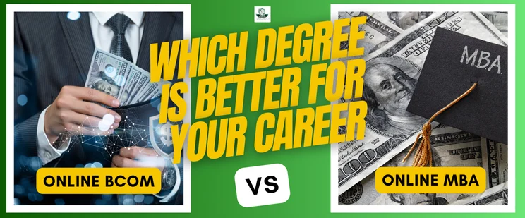 online bcom vs online mba