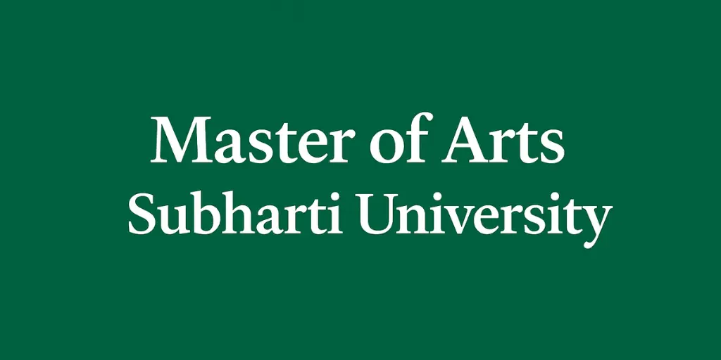 MA Subharti University Admission 2026