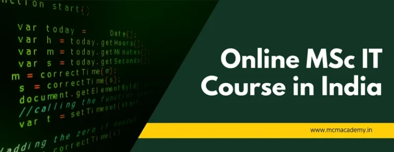 Online MSc IT Course in India