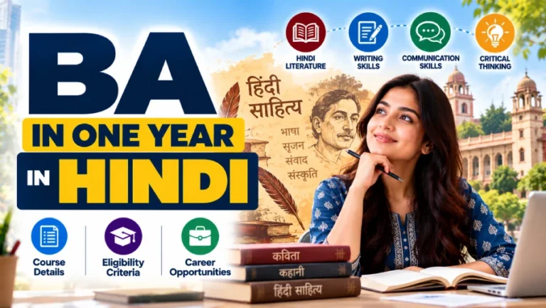 BA in one year in Hindi