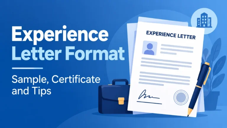 Experience letter format