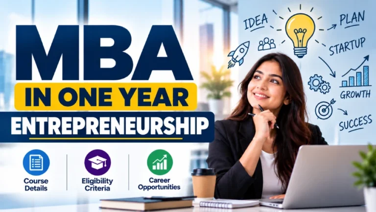 MBA in one year in entrepreneurship