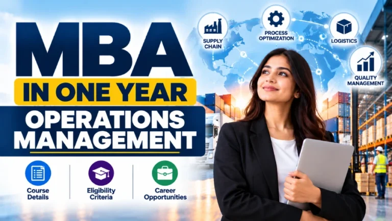 MBA in one year in operations management