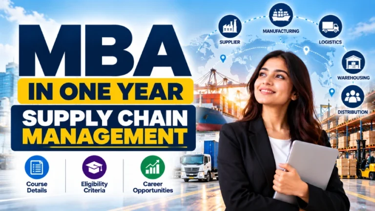 MBA in one year in supply chain management